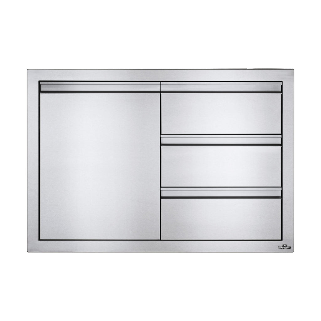 Napoleon Single Door & Triple Drawer Combo, 36x24-Inches