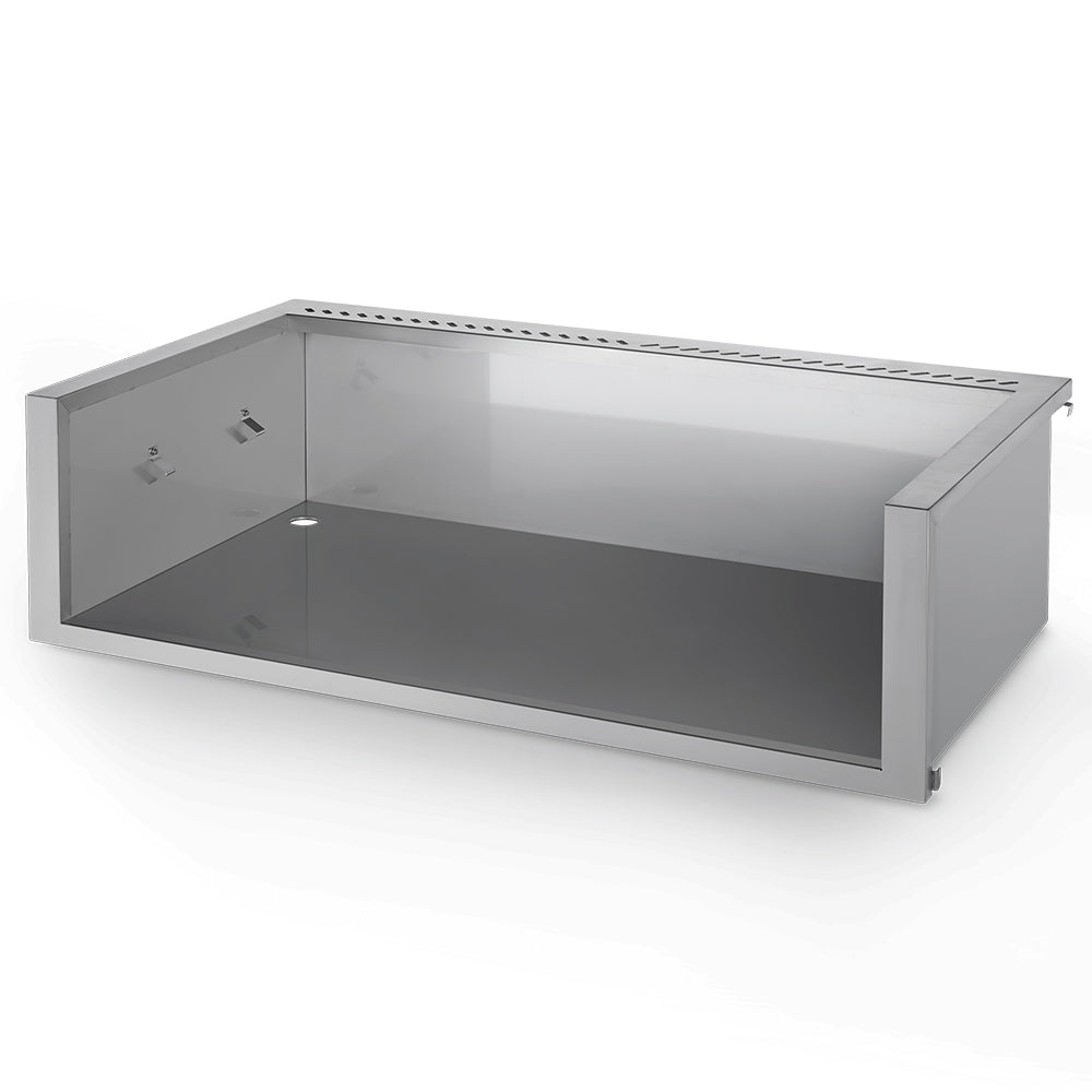 Stainless steel zero clearance liner, open top with perforated vent strip