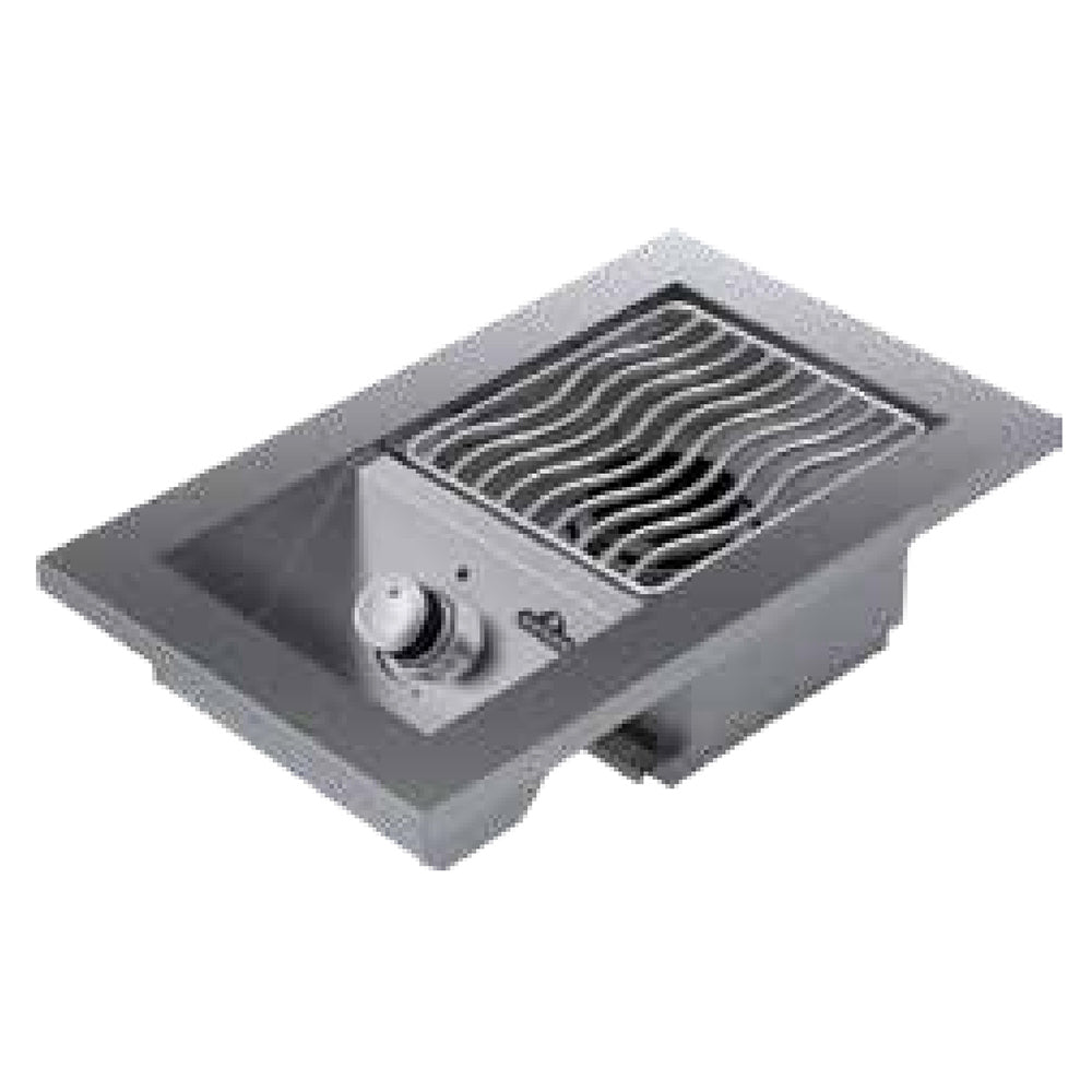 Built-in single range top burner with stainless finish and control knob