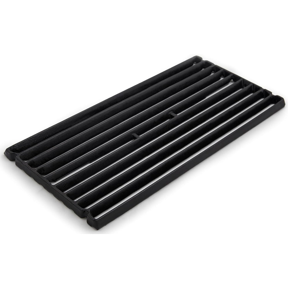 Broil King cast iron cooking grid with parallel bars and raised frame, dark finish