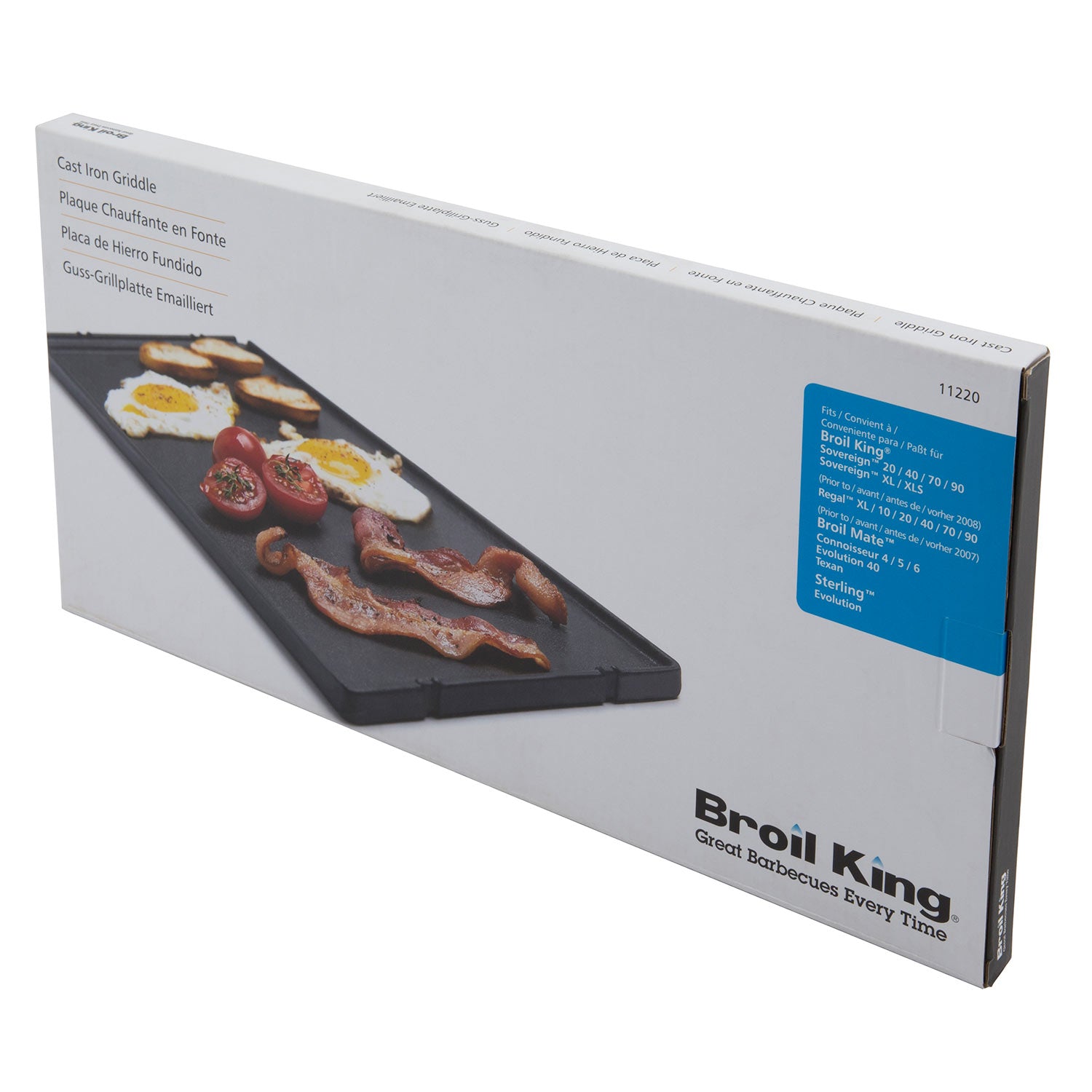 Broil King cast iron griddle box packaging