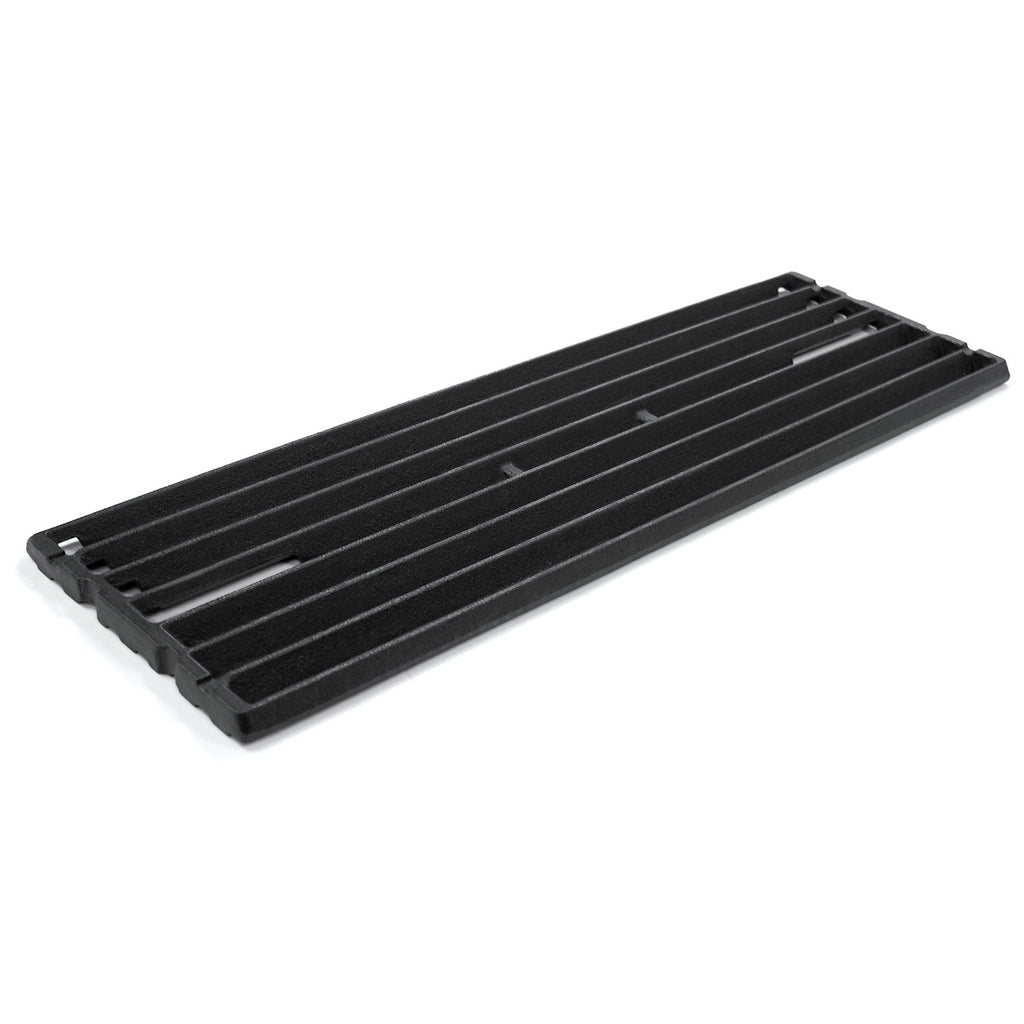 Cast iron cooking grill grid with raised bars and side handles