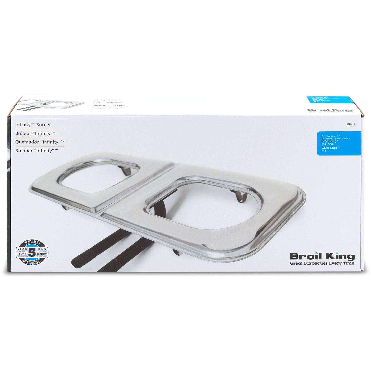 Broil King 18434 Stainless Steel Infinity Burner for 56M Grills