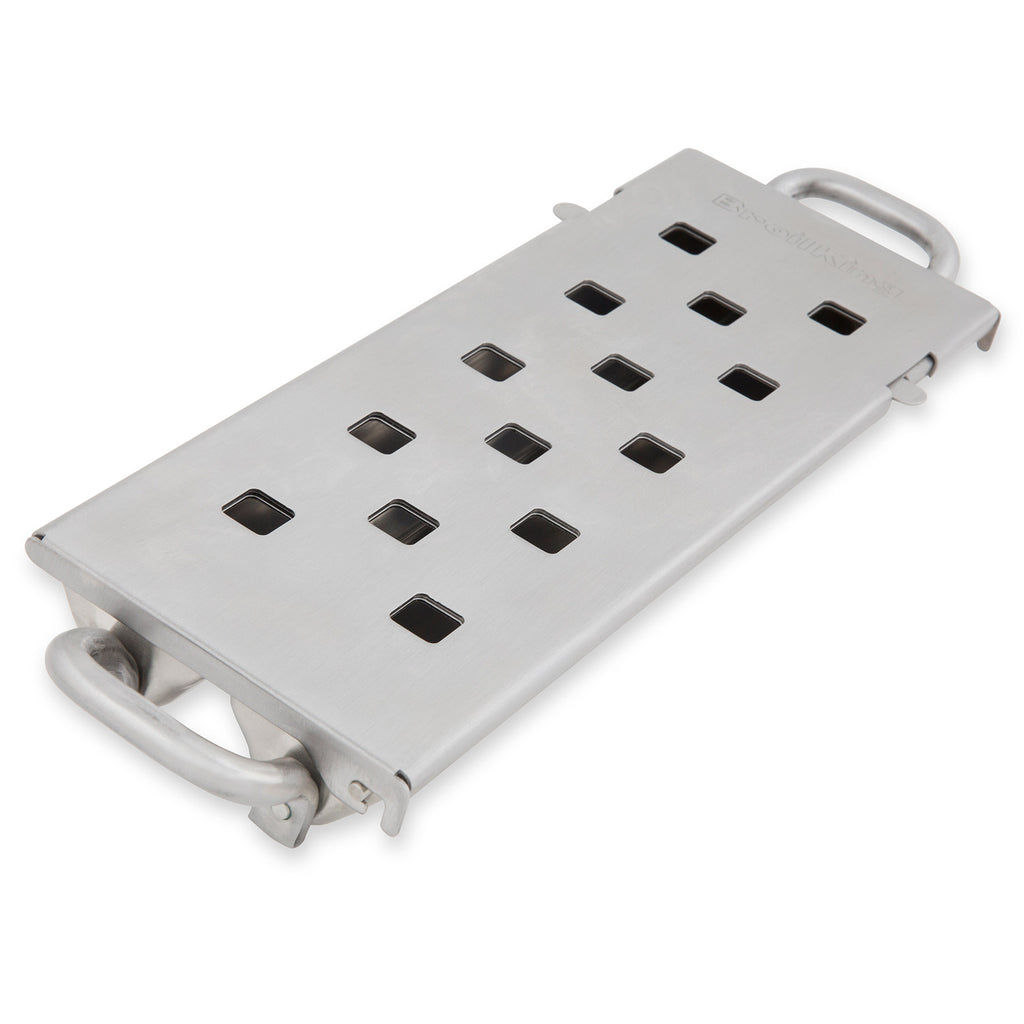 Broil King Imperial smoker box with vented top plate and U-shaped handles, silver