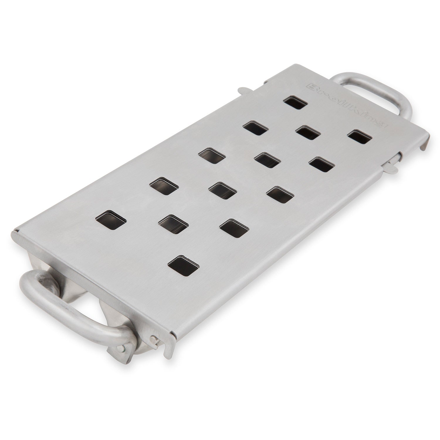 Broil King Imperial smoker box with vented top plate and U-shaped handles, silver