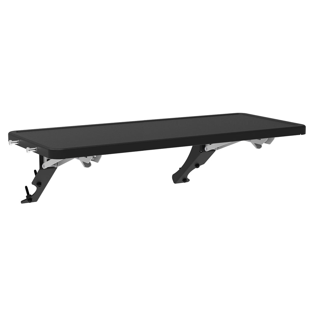 Black smoker shelf kit with mounting brackets and hardware