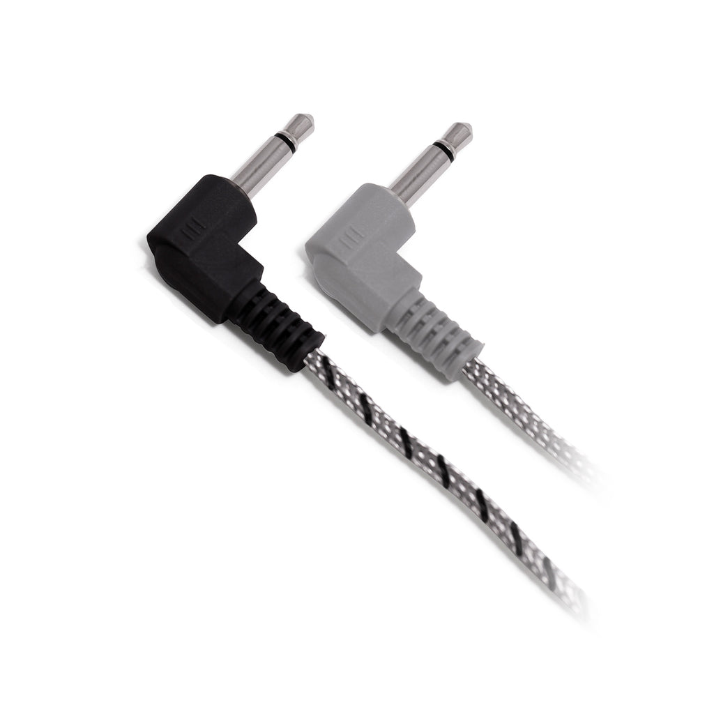 Pair of meat temperature probe sensors with black and gray connectors on cables