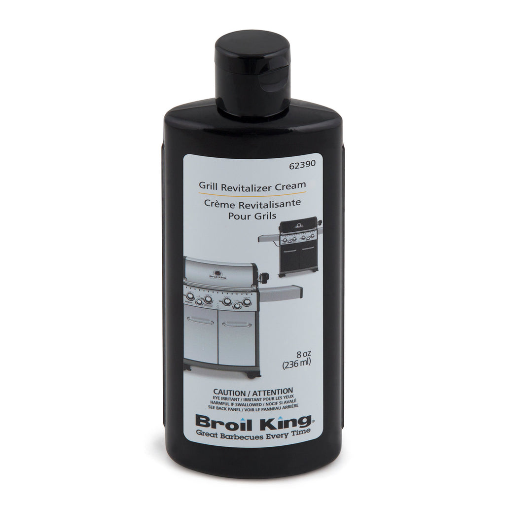 Broil King grill revitalizer cream bottle, black with label and flip-top cap
