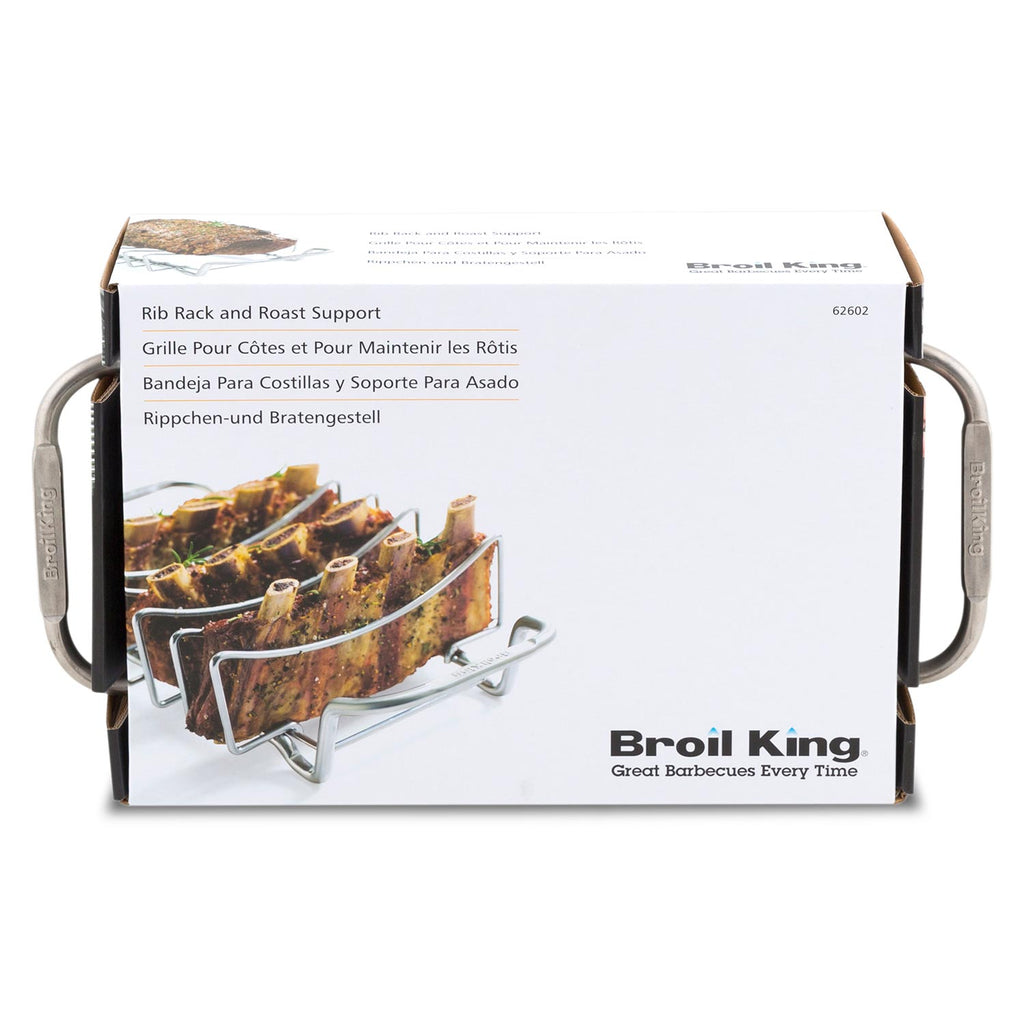 Broil King stainless rib and roast rack retail box