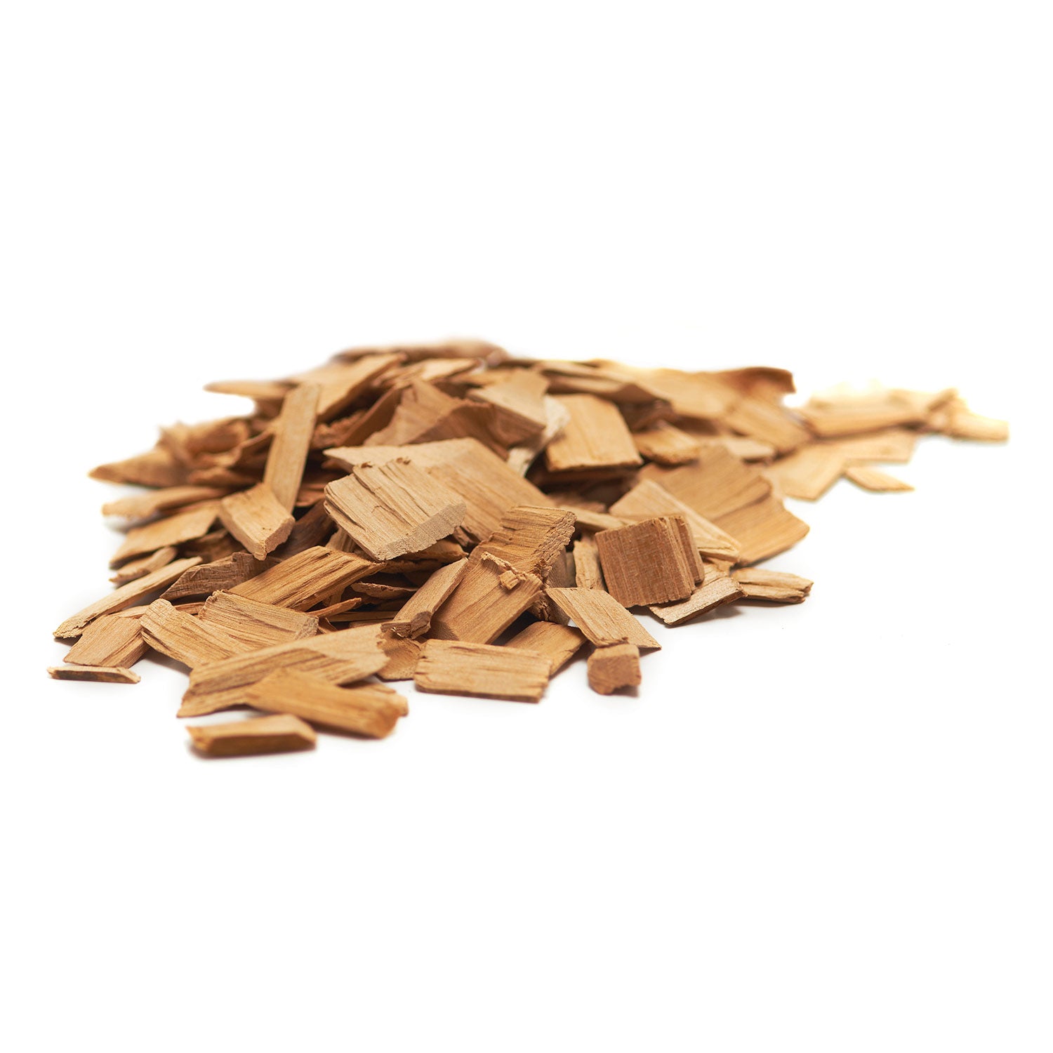 Apple wood chips scattered pile