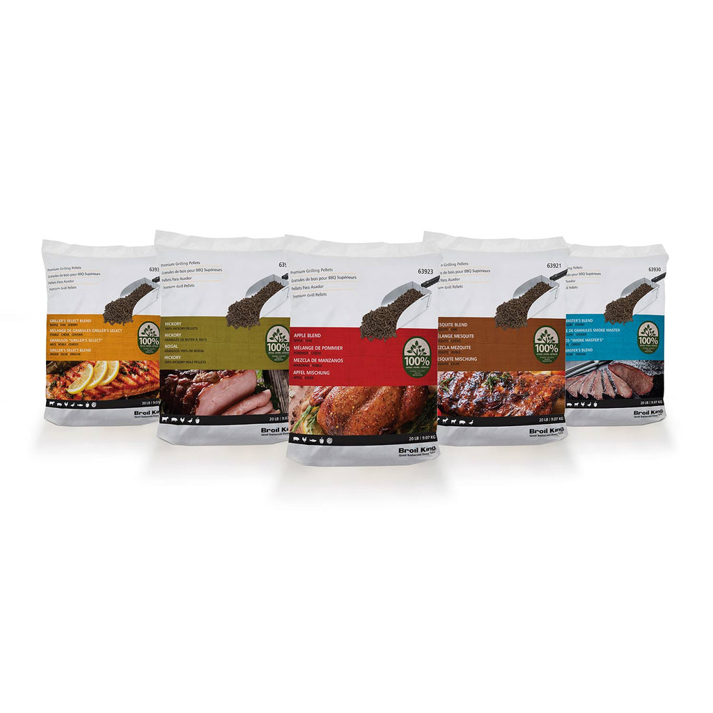 Broil King apple blend wood pellets pack, multiple 20 lb bag packages