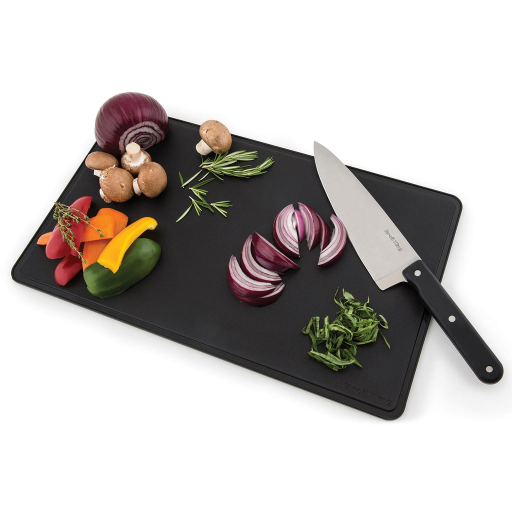 Porta-Chef grill cutting board with chef knife and black tool set for prep