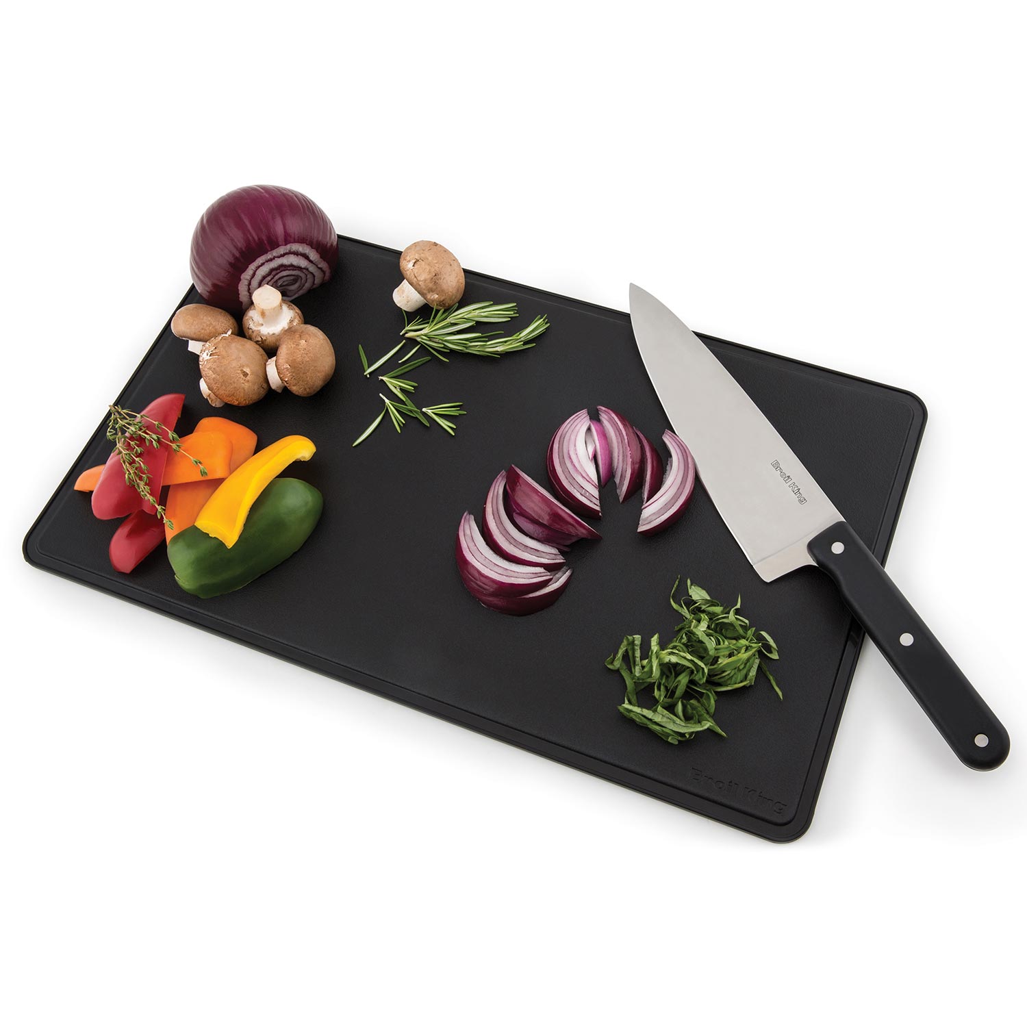 Porta-Chef grill cutting board with chef knife and black tool set for prep