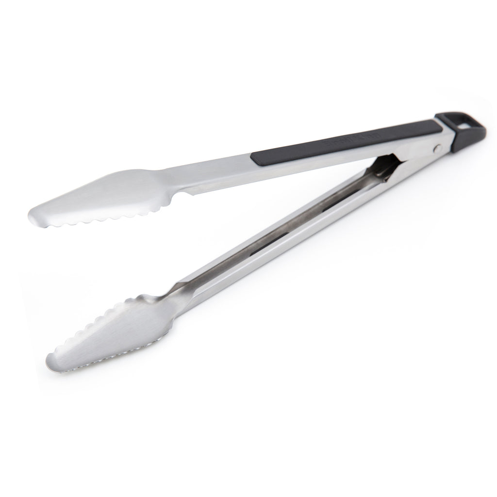 Broil King baron grill tongs, stainless arms with serrated gripping ends
