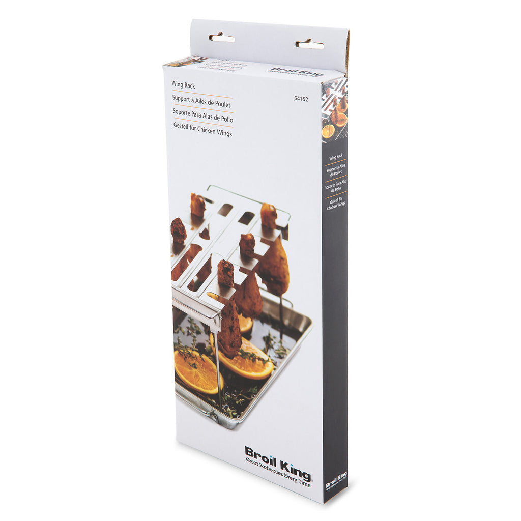 Broil King wing rack retail box for stainless steel grill accessory