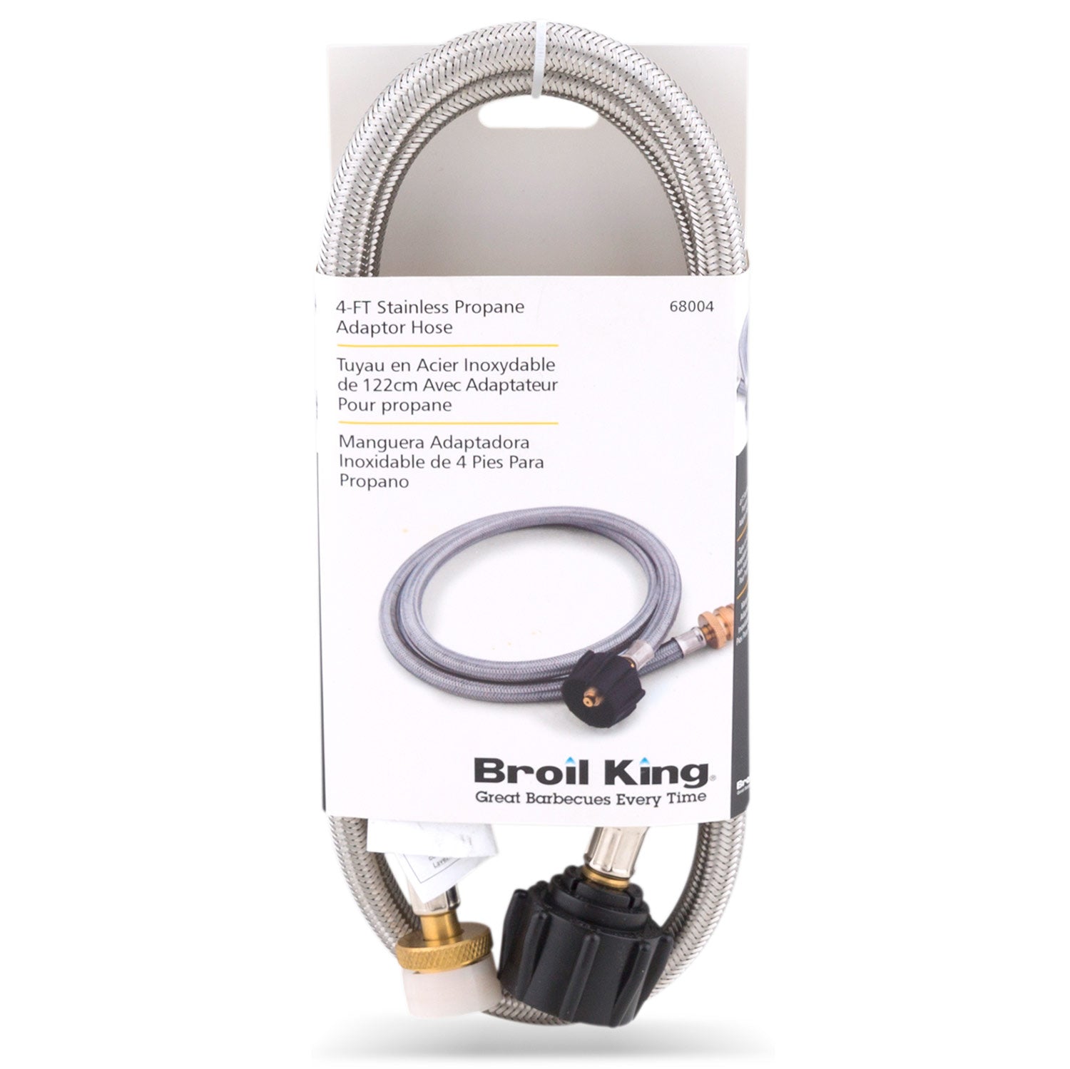 Broil King 68004 Braided Stainless 4-Ft Adapter Hose