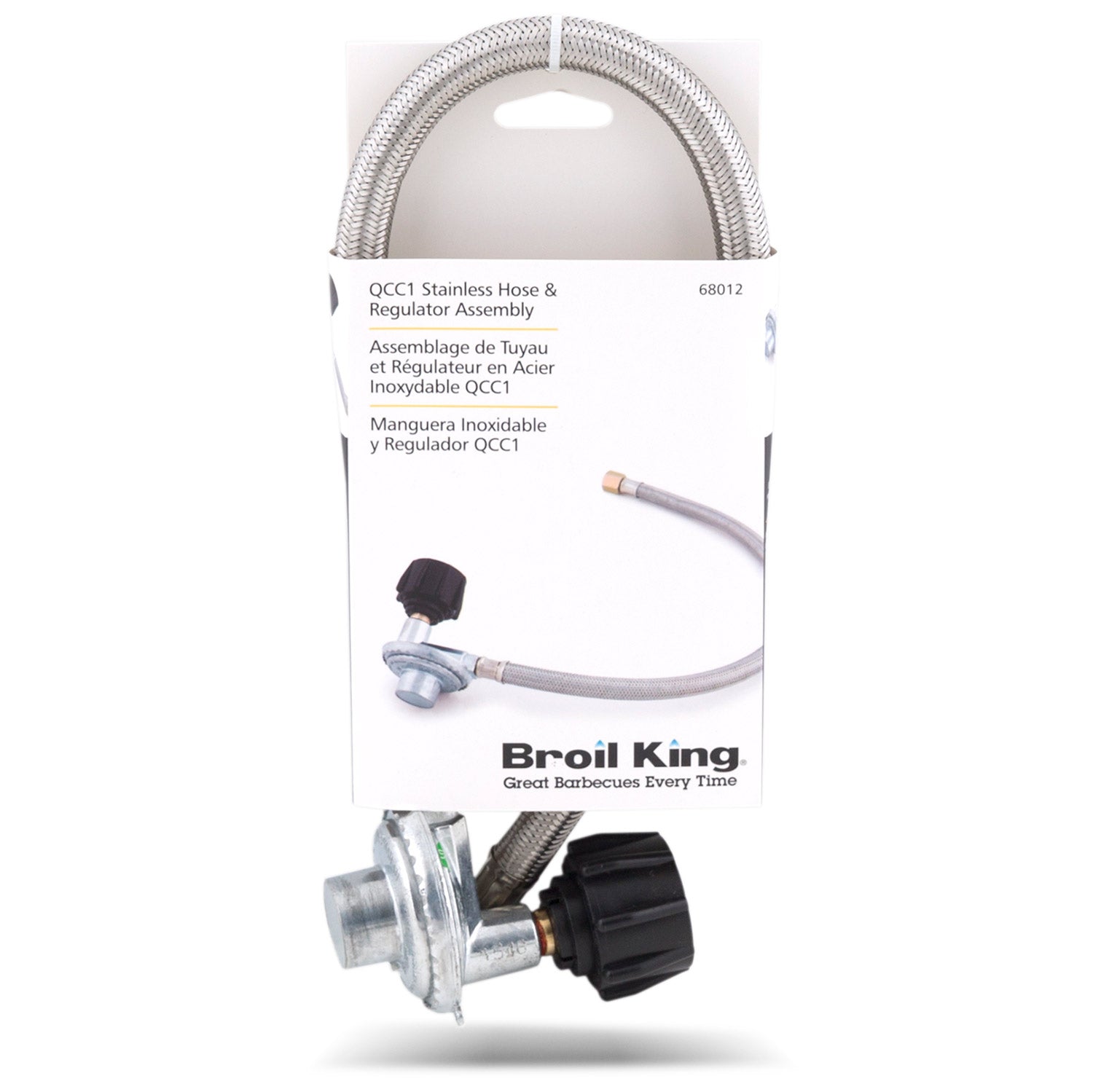 Broil King 68012 Braided Stainless QCC1 Hose and Regulator
