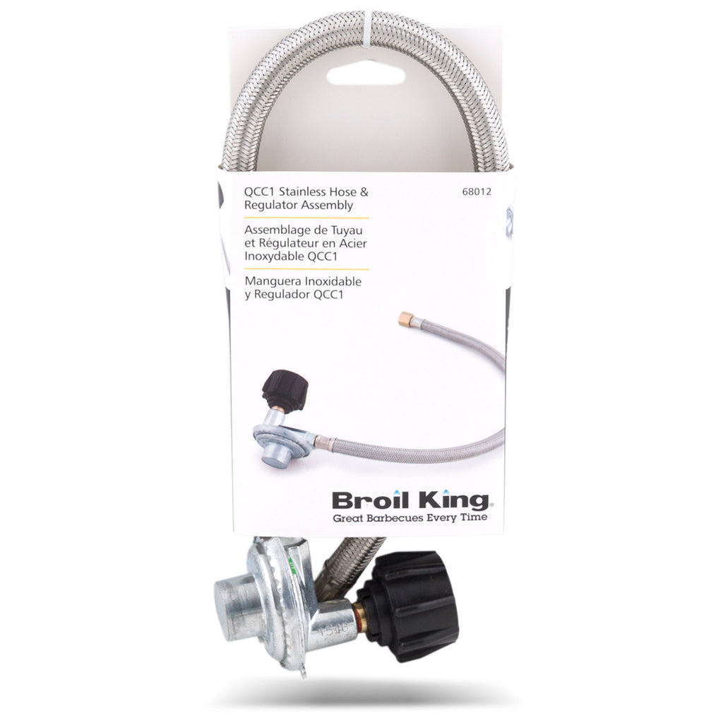 Broil King 68012 Braided Stainless QCC1 Hose and Regulator
