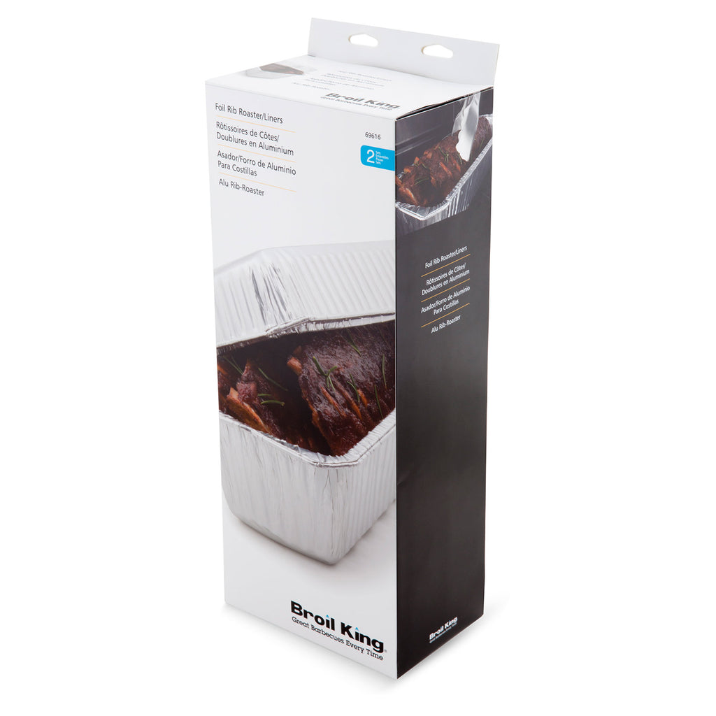 Broil King 2-pack foil rib roaster liner set in retail box