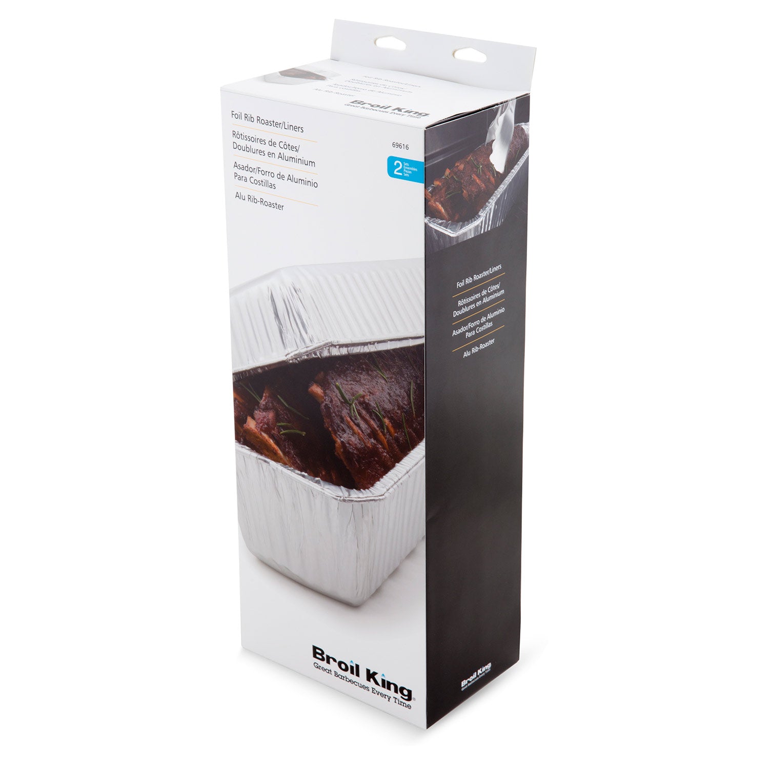 Broil King 2-pack foil rib roaster liner set in retail box