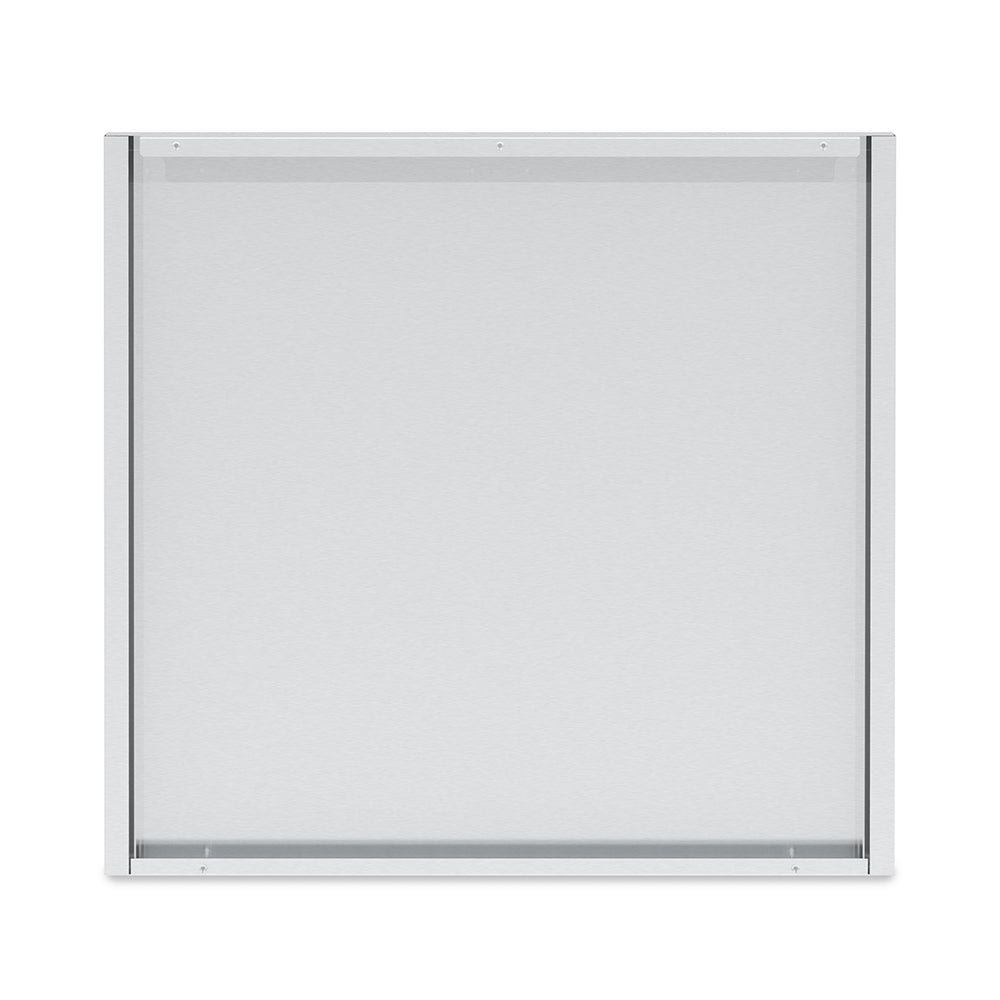 Broil King stainless steel rear panel for 4-burner cabinet, rectangular with frame