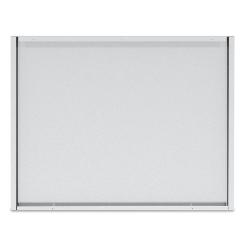 Stainless steel rear panel for 5-burner cabinet with rectangular frame
