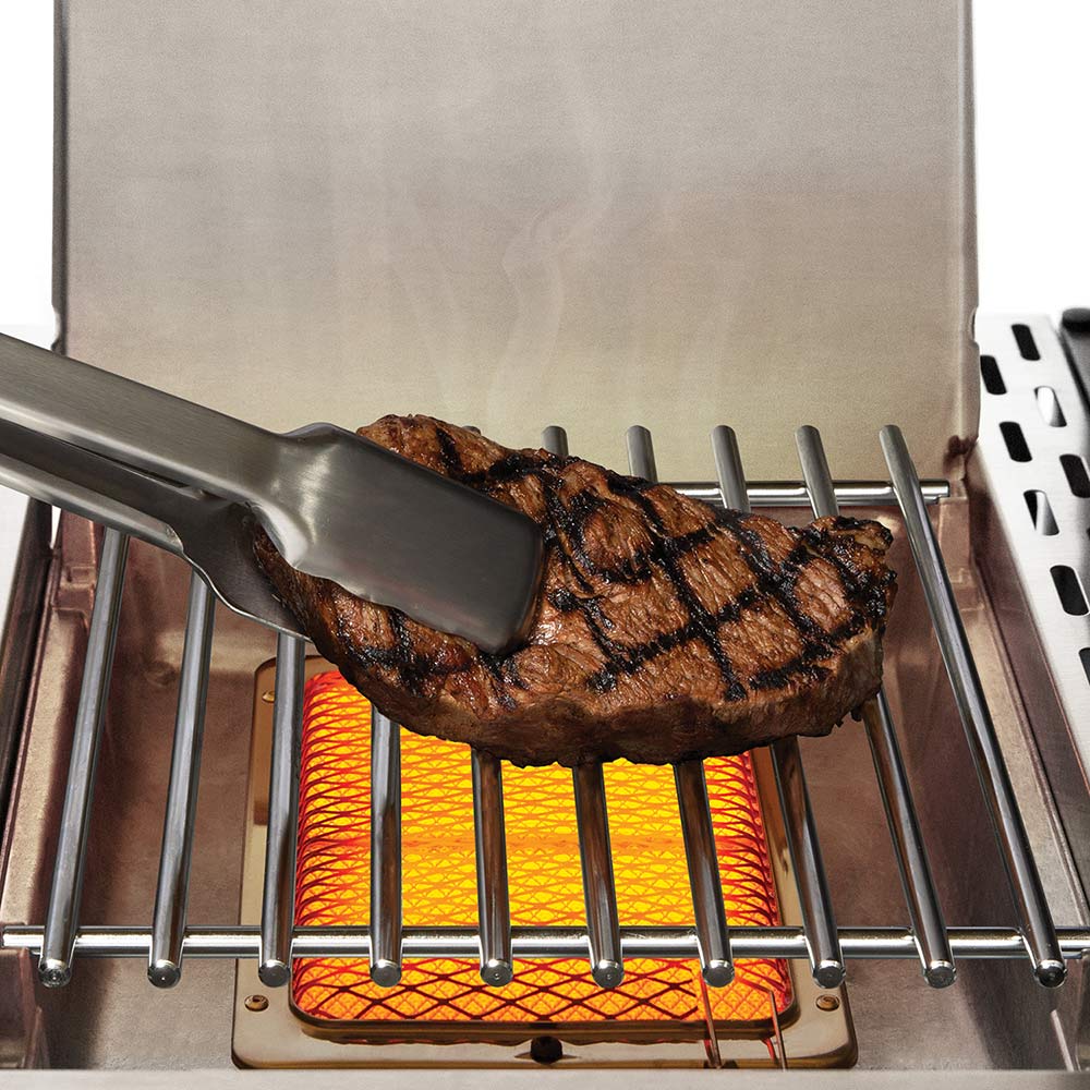 Broil King BR-S440 Baron S440 Pro Stainless Steel Infrared 4-Burner Gas Grill with Side Burner, 57-Inches