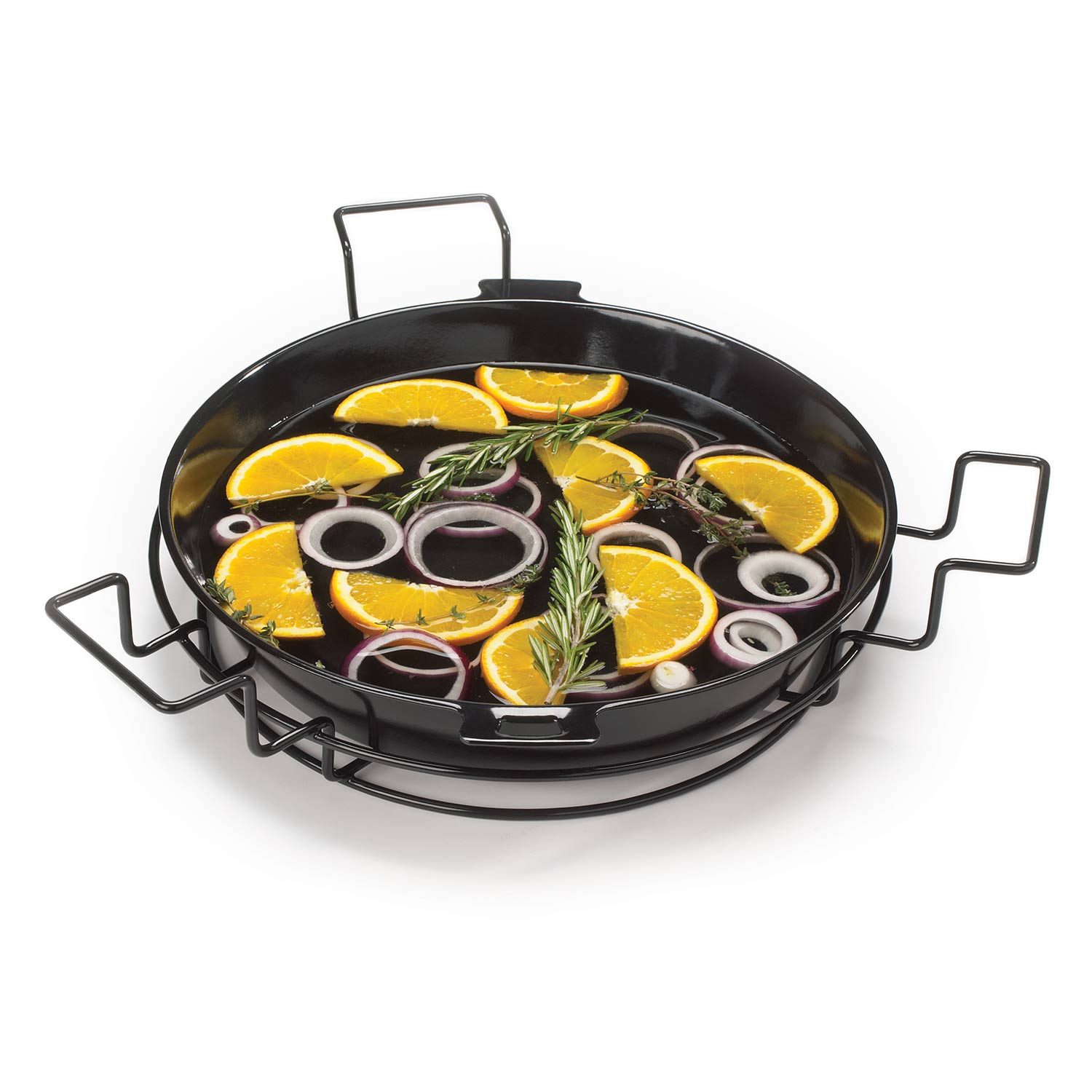 Black circular grill diffuser kit with handle and three support legs