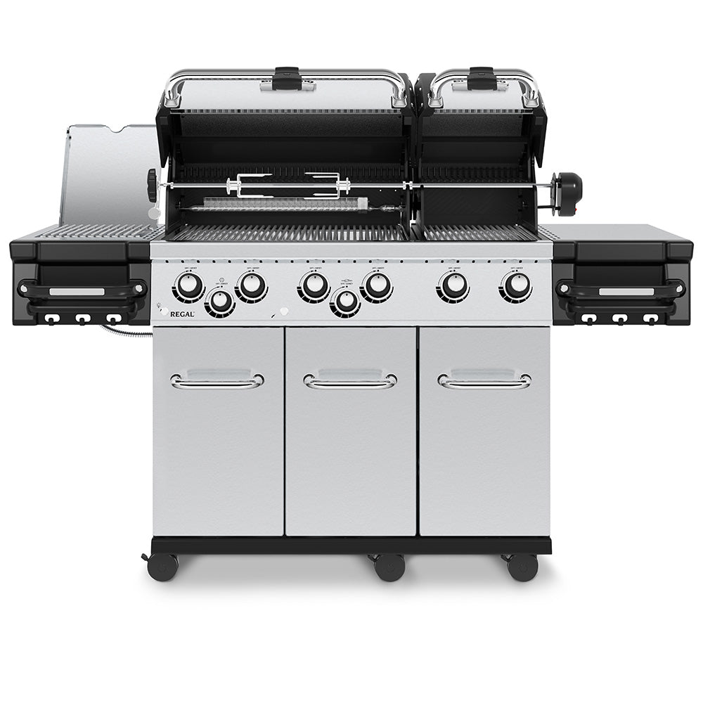 Broil King RG-S690 Regal S690 Pro Infrared Stainless Steel 6-Burner Gas Grill with Rotisserie and Side Burner, 70-Inches