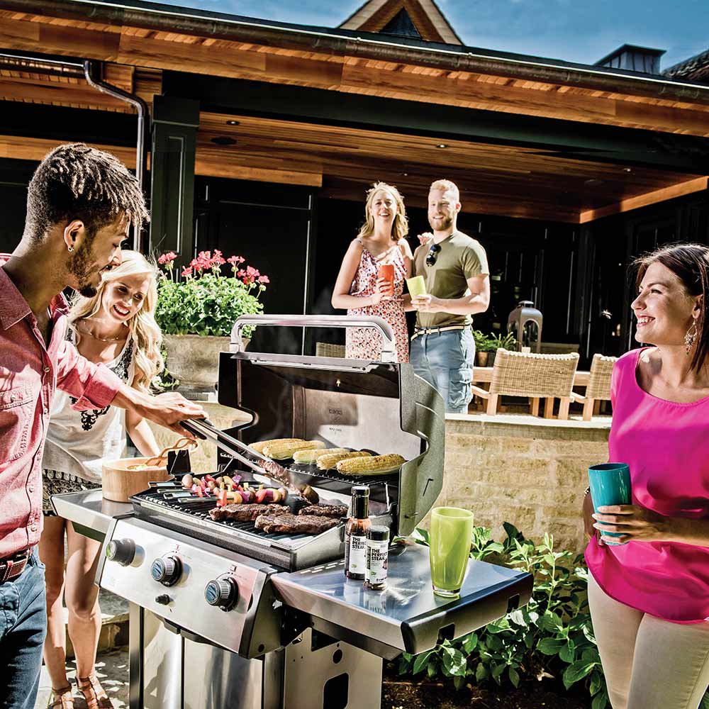 Broil King SIG-320 Signet 320 3-Burner Grill on 2-Wheel Cart, 25.5-Inches