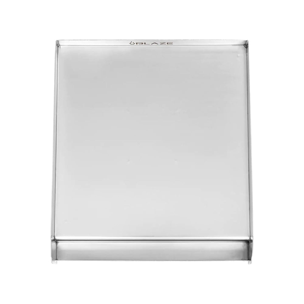 14-inch stainless steel griddle plate with smooth flat cooking surface and side rails.