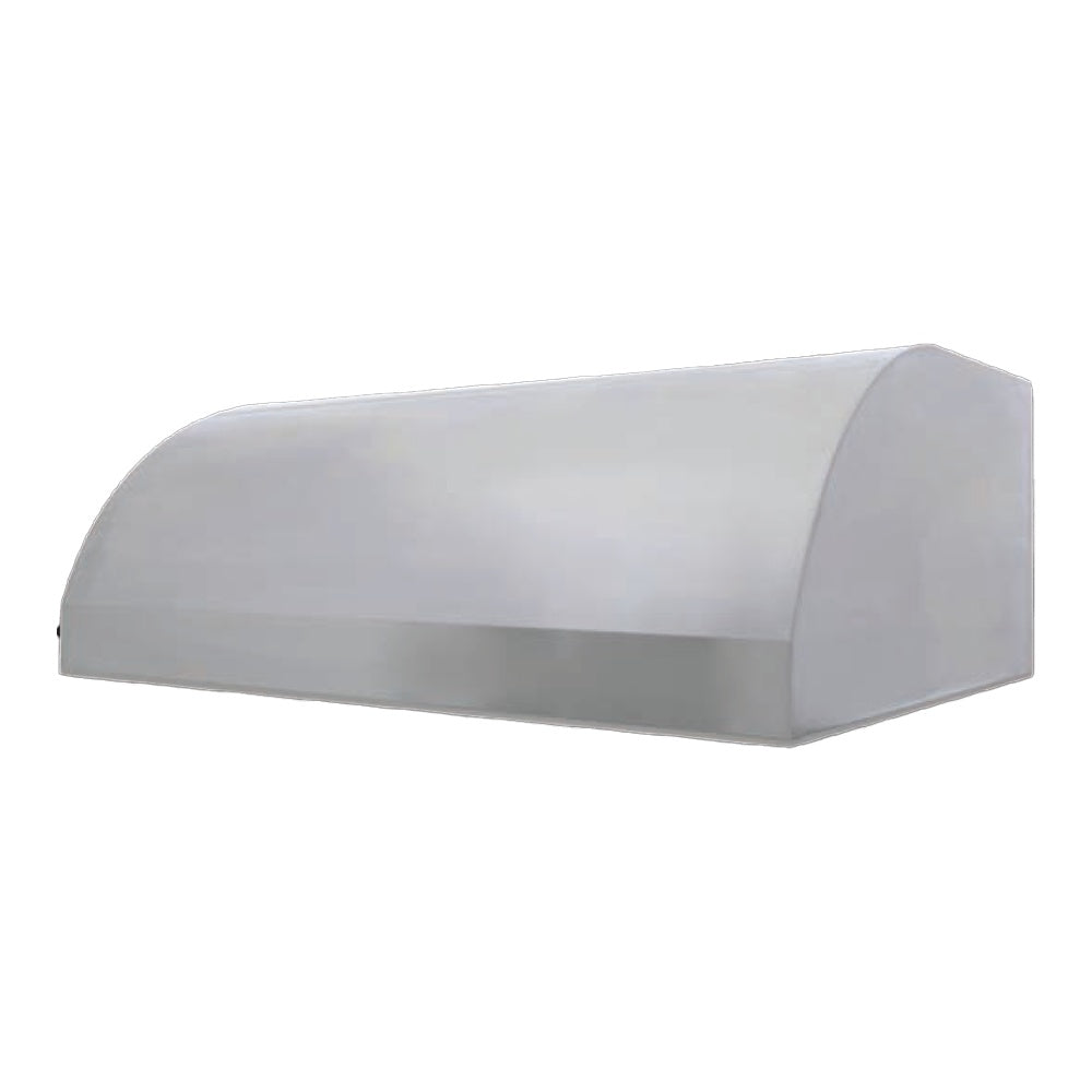 36-inch outdoor vent hood, stainless steel curved canopy with side panels
