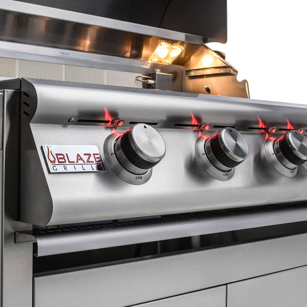 Blaze Premium LTE Freestanding 4-Burner Gas Grill, 32-Inch