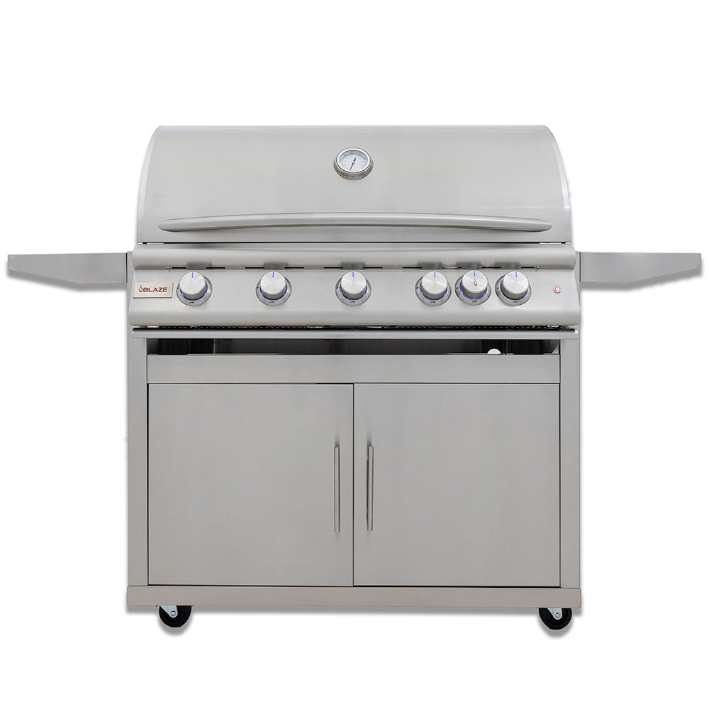Blaze 40-Inch Gas Grill with Lights on Cart
