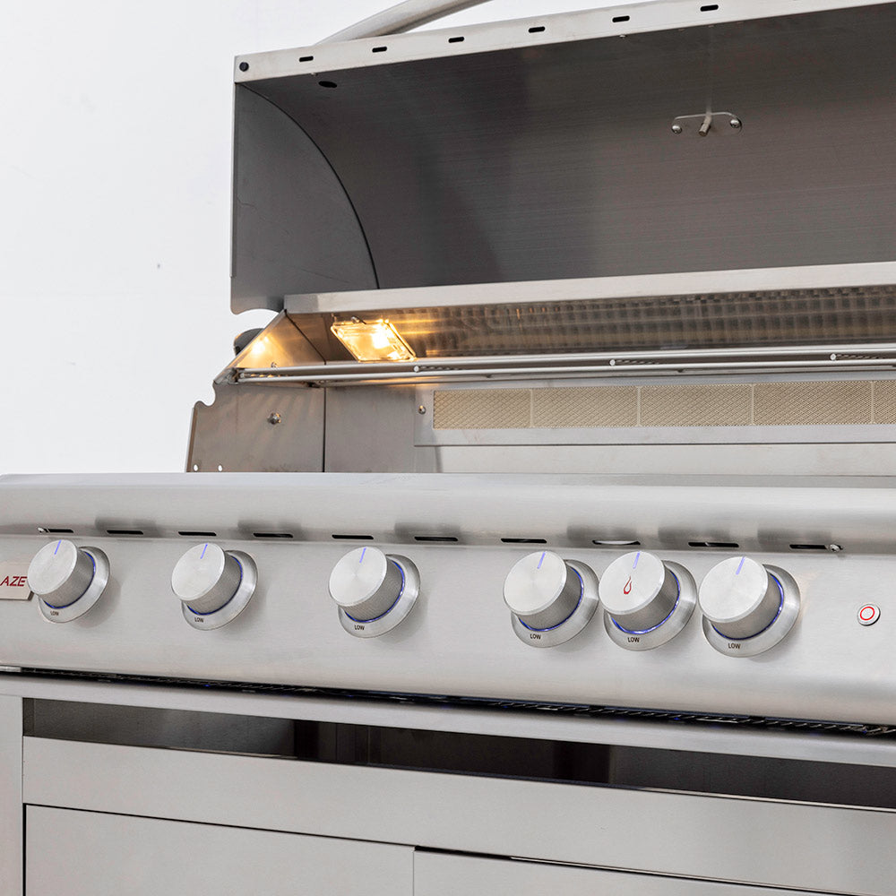 Blaze 40-Inch Gas Grill with Lights on Cart