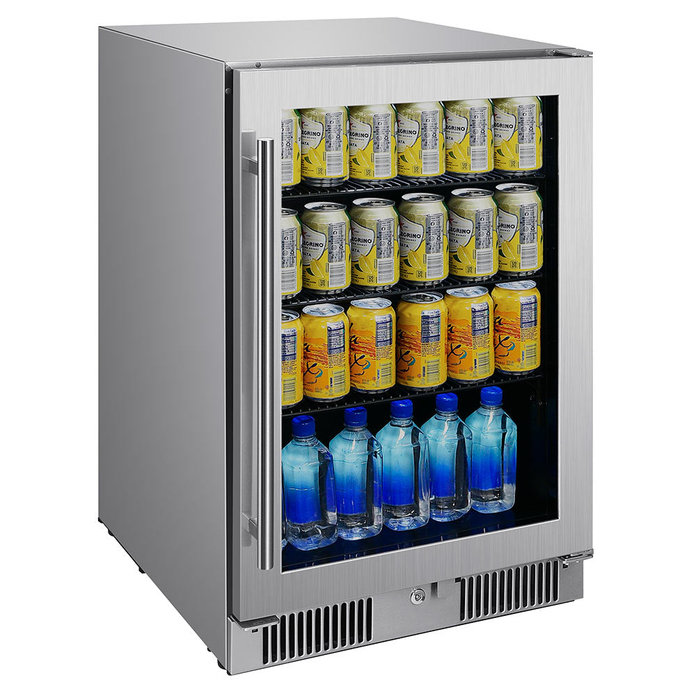 Blaze Outdoor Glass Door Beverage Cooler 4.5 Cu Ft, 20-Inches
