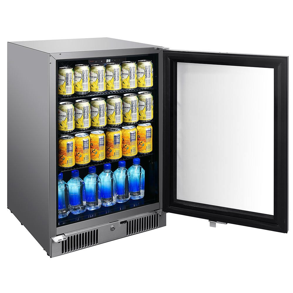 Blaze Outdoor Glass Door Beverage Cooler 4.5 Cu Ft, 20-Inches