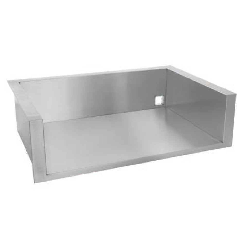 Insulated jacket for 40-inch gas griddle, rectangular stainless-steel outer shell, open top