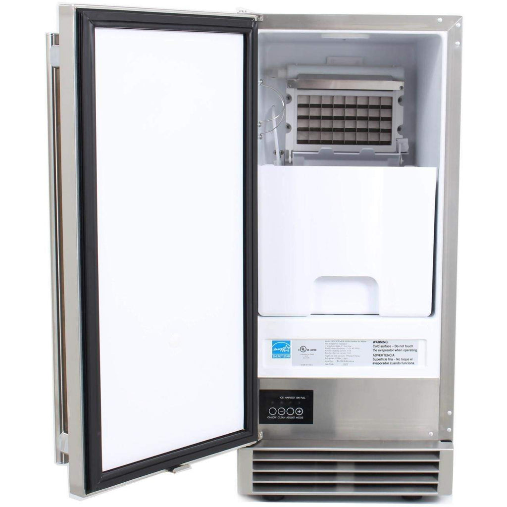 Blaze Outdoor Ice Maker with Gravity Drain, 15-inches