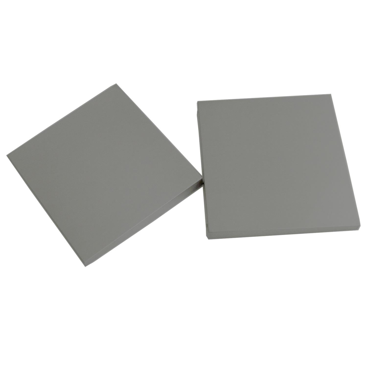Blaze side shelf kit with two gray metal panels