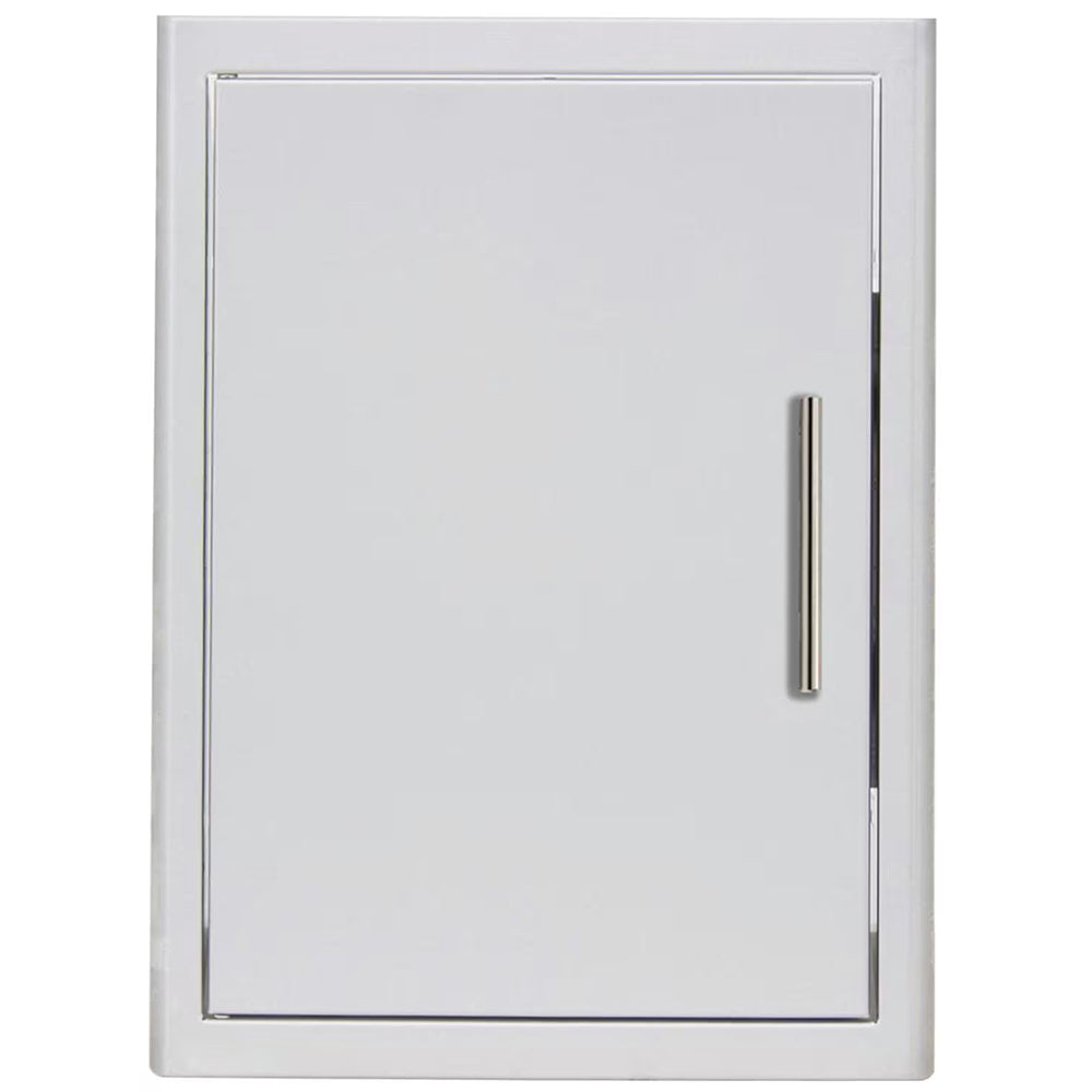 Blaze access door, white metal panel with vertical pull handle on right, 24x17 in