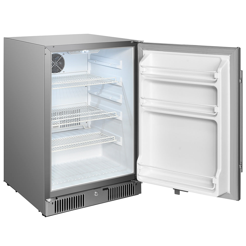 Blaze Compact Stainless Steel Refrigerator 4.3 Cu Ft, 20-Inches