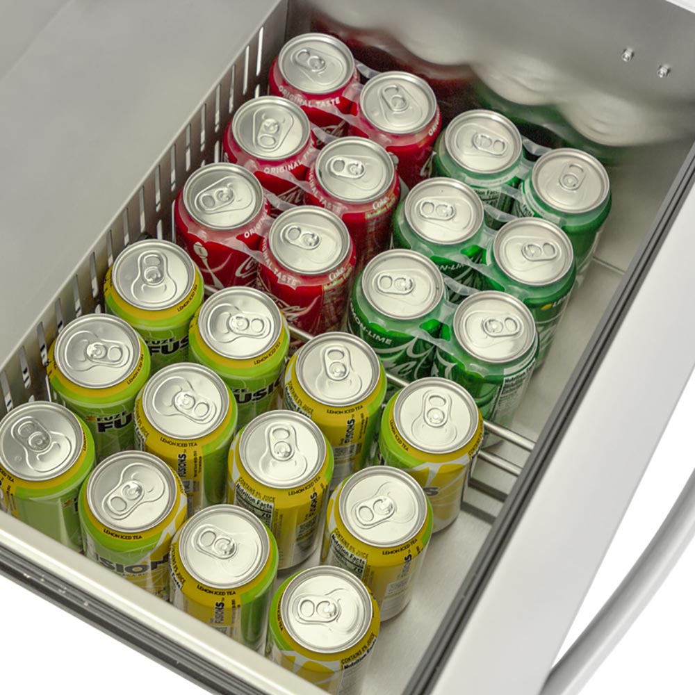 Blaze Outdoor Rated Stainless Steel Double Drawer Refrigerator, 5 Cu Ft., 24-inches