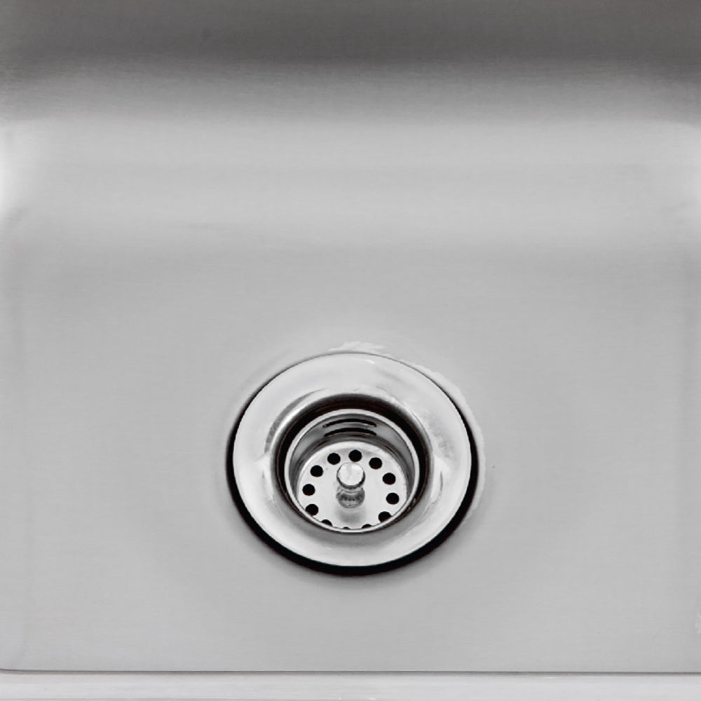 Stainless steel bar sink drain strainer with perforated insert