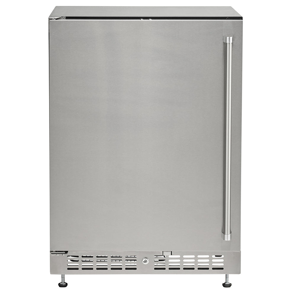 Coyote Stainless Steel 24-Inch Refrigerator, Reversible Hinge
