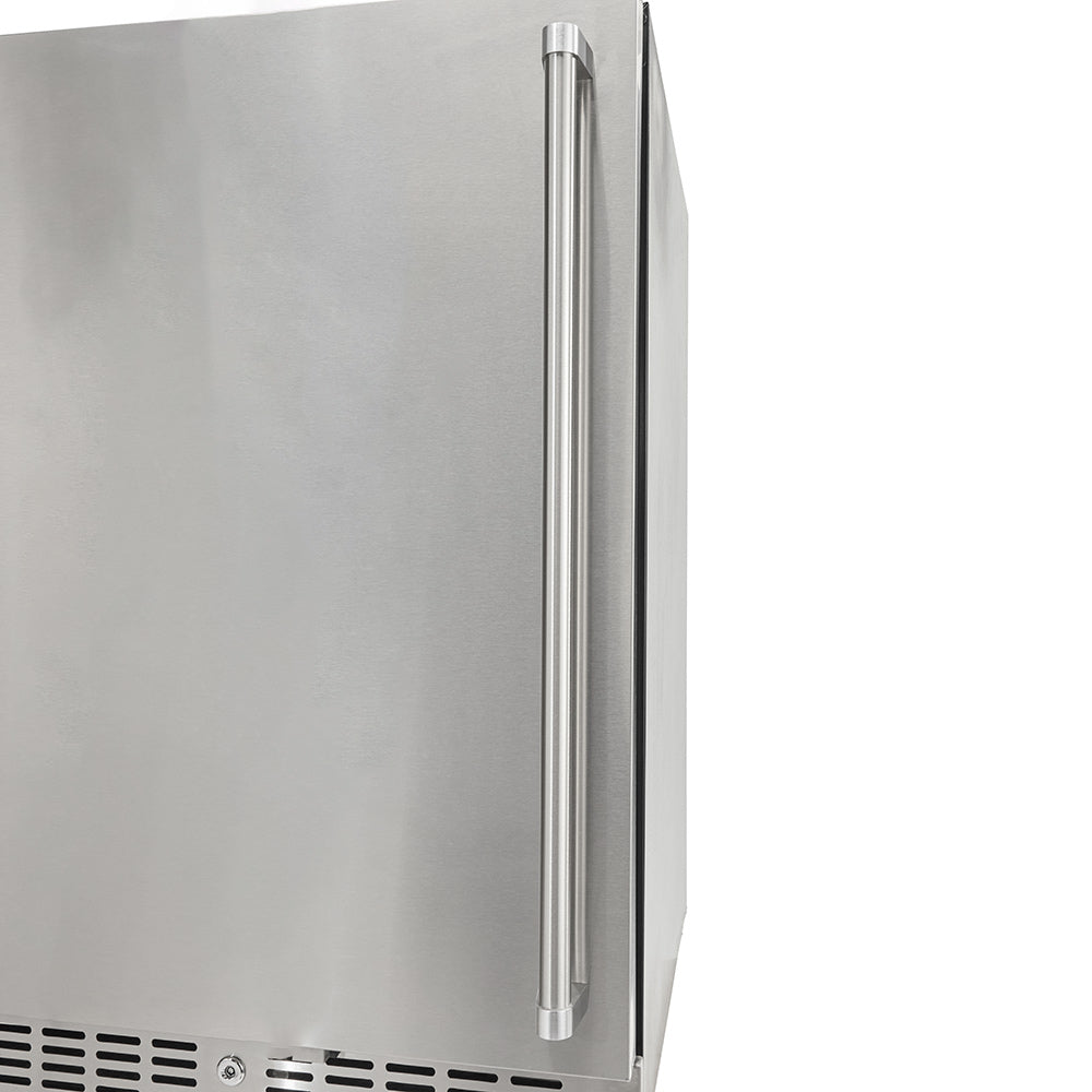 Coyote Stainless Steel 24-Inch Refrigerator, Reversible Hinge