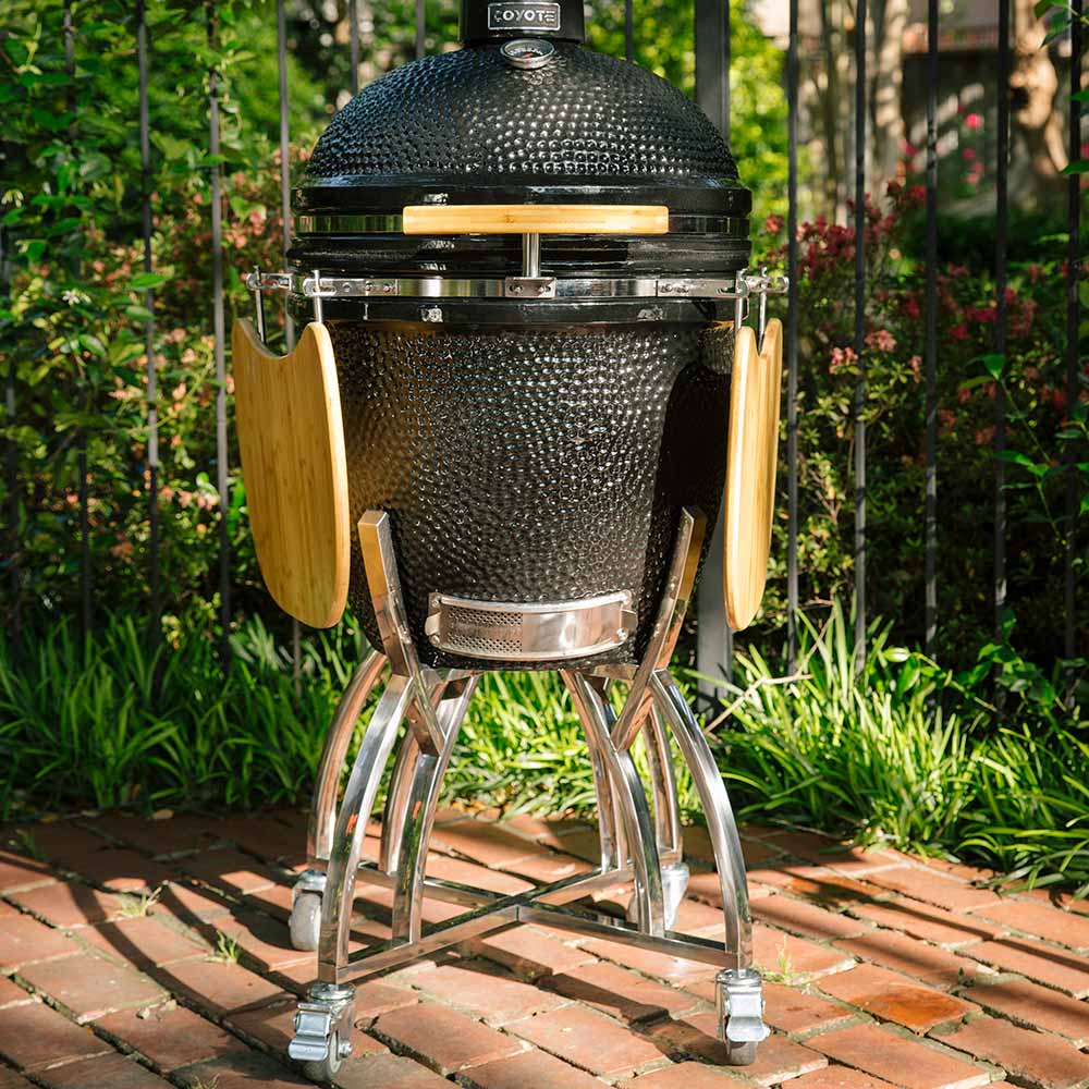 Coyote Asado Stand with Side Shelves