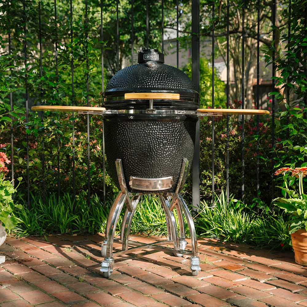 Coyote Asado Stand with Side Shelves