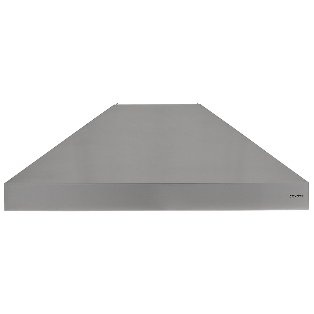 Stainless steel vent hood canopy with flat top and side lip