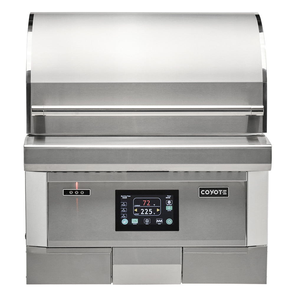 Coyote Stainless Steel Built-In Pellet Grill, 28-Inch